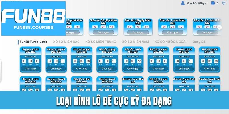 Loại hình sản phẩm đa dạng ở xổ số TC